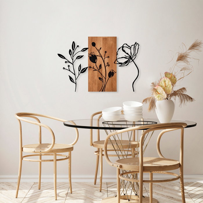 Wallity Triple Flowers - 383 Escultura de Pared de Madera y Metal Wallity Triple Flowers - 383 Escultura de Pared de Madera y Metal